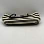 Kate Spade Womens Black White Striped Inner Zipper Pocket Double Handle Tote Bag image number 4