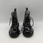 Dr. Martens Womens Pascal Black White Leather Lace Up Marble Combat Boots Size 9 image number 1