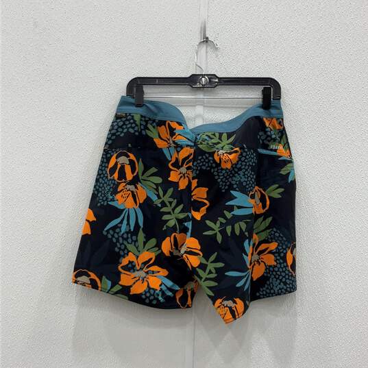 NWT Roark Mens Multicolor Floral Drawstring Pull-On Swim Trunks Size 32 image number 2