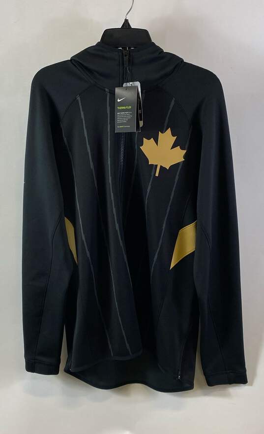 NWT Nike Mens Black Engineered Toronto Raptor Basketball NBA Hoodie Size Medium image number 1