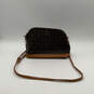 Womens Brown Leather Inner Pocket Semi Chain Strap Zipper Crossbody Bag image number 4