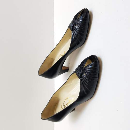 Laine Women's Black Leather Pumps Heels Size 7.5 image number 3