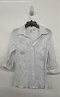 ST JOHN'S BAY White Button Up Blouse NWT- Size L image number 1