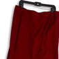 Womens Red Flat Front Straight Leg Regular Fit Comfort Ankle Pants Size 12 image number 4