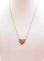 14K Yellow Gold TLC Cut Out Heart Pendant Necklace 3.3g image number 1