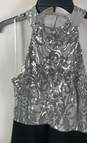 NWT B. Darlin Womens Black Silver Sparkle Sleeveless Casual Mini Dress Sz 13/14 image number 3