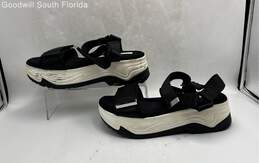 Zara Womens Black White Trafaluc Sandals Size 37