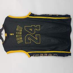 Los Angeles Lakers Mens Jersey Adidas #24 Kobe Bryant Charcoal Gray L
