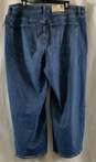 NWT DL1961 Womens Blue Hepburn High Rise Vintage Denim Wide-Leg Jeans Size 24W image number 2