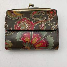 Patricia Nash Womens Green Brown Floral Zipper Pocket Shoulder Bag Set