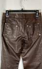 Christian Dior Brown Leather Pants - Size 6 image number 4