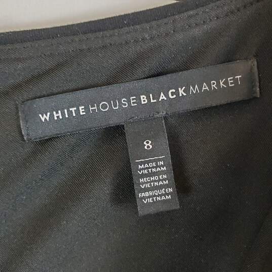 White House Black Market Women Blk Midi Dress Sz 8 image number 2