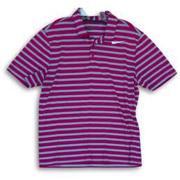 Men's Nike Pink Gray Golf Polo Shirt Size M