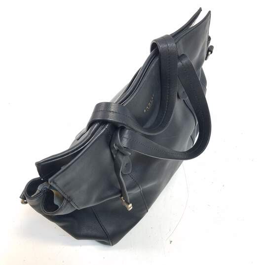 Radley London Black Leather Shoulder Satchel Bag image number 5