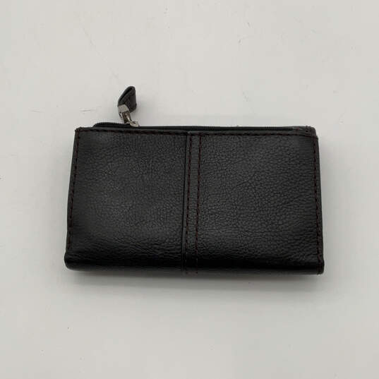 NIB Womens Black Leather Various Card Slots Multipurpose Trifold Wallet image number 3