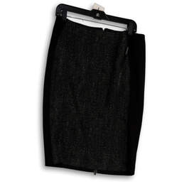 NWT Womens Black White Regular Fit Knee Length Straight & Pencil Skirt