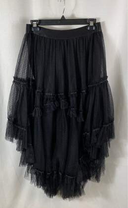 NWT Max Studio Womens Black Pull-On Asymmetrical Tulle Skirt Size Medium