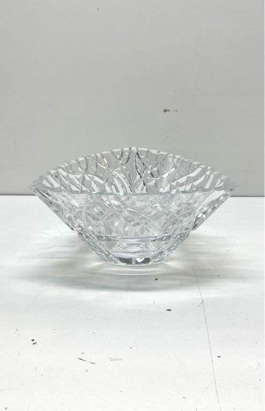 Mikasa Table Top -9.5 inch wide- Triangular Glass Crystal Bali Pattern Bowl image number 3