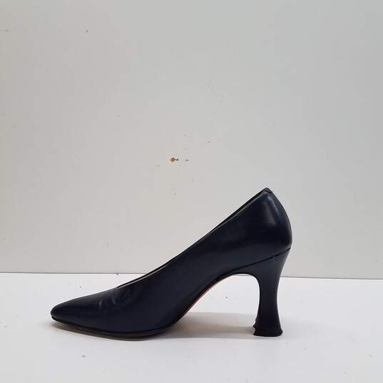 Bally Athena Navy Leather Pumps Women's Size 4 image number 2