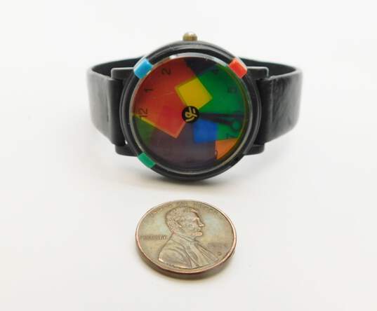 Vintage John Zaboyan Limited Edition Colorful Geometric Quartz Watch 19.0g image number 4