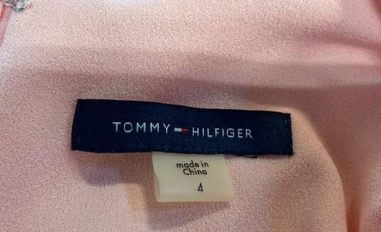 Tommy Hilfiger Womens Pink Eyelet Tie Sleeveless Short Sheath Dress Size 4 image number 3