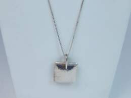 Silpada 925 Hammered Square Puffy Pillow Pendant Necklace 23.9g alternative image