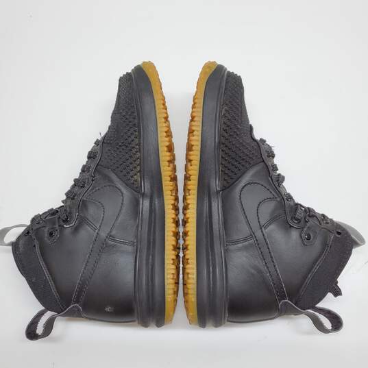 2016 MEN'S NIKE LUNAR FORCE 1 DUCKBOOT BLACK/GUM 805899-003 SZ 9.5 image number 2