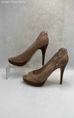 Michael Kors Womens Brown Leather Slip-On Stiletto Pump Heels Size 7 1/2