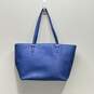 Kate Spade Blue Leather Shopper Tote Bag image number 2