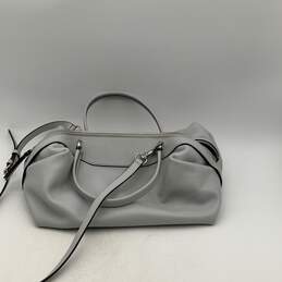 Henri Bendel Womens Gray Leather Bottom Stud Adjustable Strap Satchel Bag Purse alternative image