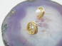 14K Yellow Gold Pearl Stud Earrings 1.2g image number 1
