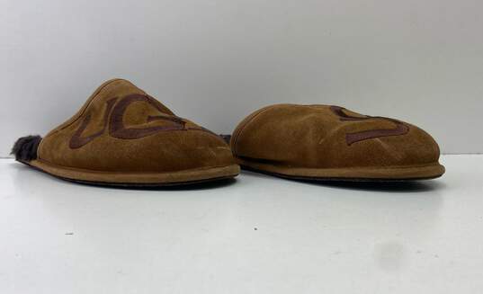 UGG 1101324 Scuff Logo Brown Suede Slide Slippers Men's Size 8 image number 3