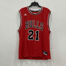 Mens Red NBA Chicago Bulls Jimmy Butler #21 Basketball Jersey Size Large