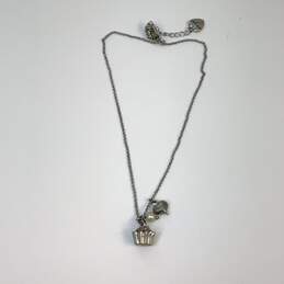 Designer Betsey Johnson Silver-Tone Link Chain Charm Necklace alternative image