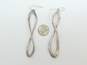 925 Sterling Silver Electroform Swirl Drop Earrings & Heart Pendant Necklace 39.6g image number 3