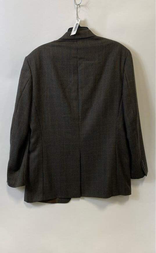 Ralph Lauren Mens Brown Wool Pocket Long Sleeve Collared Sport Coat Size Large image number 3