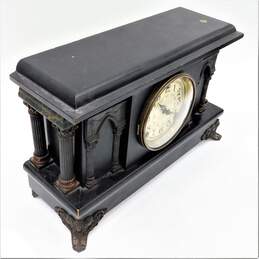 Vintage F.S. Sessions Mantle Clock Wood Works alternative image