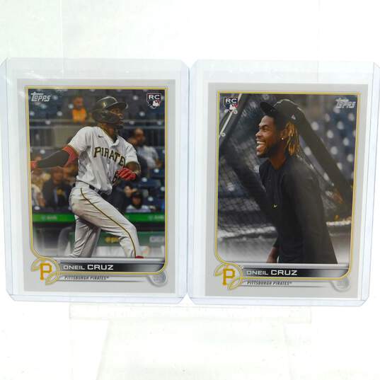(2) 2022 Oneil Cruz Topps Rookie Cards Pittsburgh Pirates image number 1