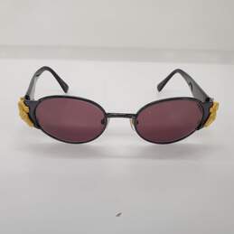 Kieselstein-Cord 'Kaycee' Dark Brown Oval Sunglasses