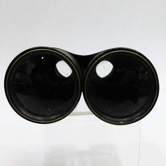 Vintage Verdi Fabt Paris Brass Field Binoculars w/ Leather Case image number 2