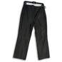 Croft & Barrow Womens Black Leather Side Zipper Straight Leg Ankle Pants Size 8 image number 1