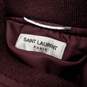 Saint Laurent MA-1 Burgundy Red Nylon Bomber Jacket Women's Size 54 AUTHENTICATED image number 6