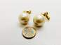 VNTG Coro Faux Pearl & Gold Tone Clip-On Earrings 20.7g image number 4