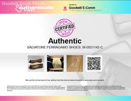 Authentic Salvatore Ferragamo Womens Brown Animal Print Flat Shoes Size 8M alternative image