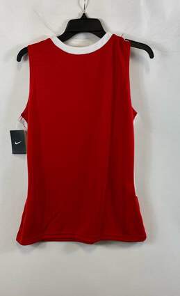 NWT Nike Womens Red Dri-Fit Stock Face-Off Sleeveless Lacrosse Jersey Size L alternative image