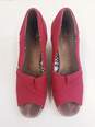 TOMS Classic Red Canvas Wedge Heels Shoes Size 10 M image number 7