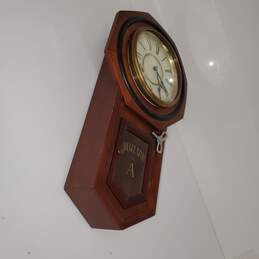 Untested Vintage Regulator A Unbranded Key-Wound Analog Wall Clock w/ Key P/R