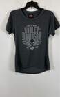 NWT Harley Davidson Womens Gray Graphic Print Crew Neck Pullover T Shirt Size S image number 1