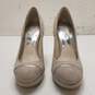 Michael Kors Gray Suede SIlver Metallic Platform Stiletto Pump Heel Shoes Size 7 M image number 5
