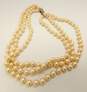The Franklin Mint Jackie's Pearls Faux Pearl Multi Strand Necklace 122.6g image number 6